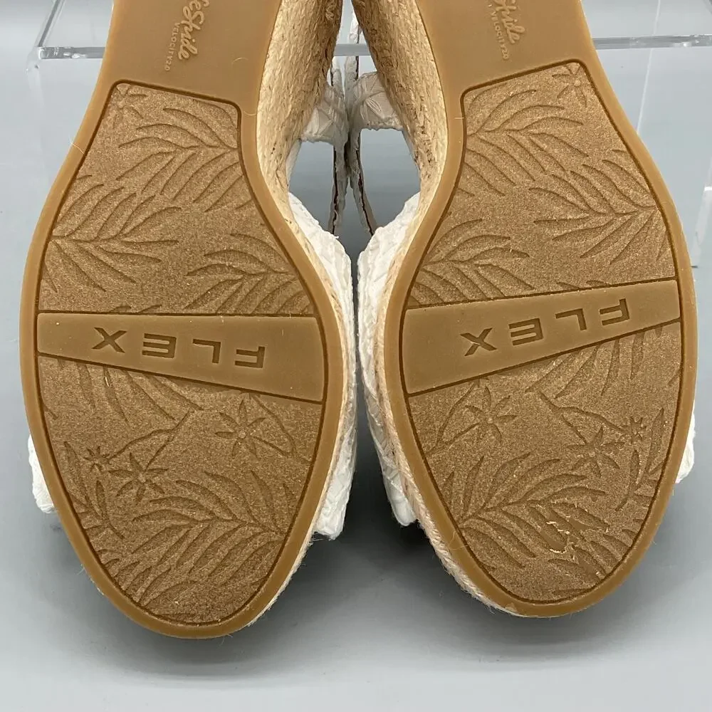 NEW Lifestride Women’s Tahlia Espadrille Wedge Sandals White Size 7.5W - Picture 10 of 10